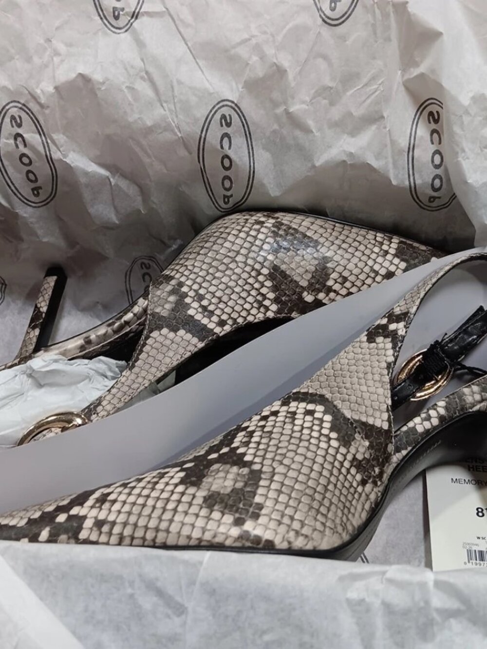 🐍 NIB Scoop Devil Wears Prada Snake Slingback Heels 8.5 - Picture 6 of 7
